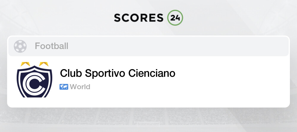 Club Sportivo Cienciano Fixtures, Schedule and Live Results Football World