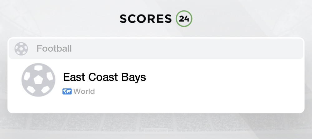 East Coast Bays Fixtures, Schedule and Live Results - Soccer, World