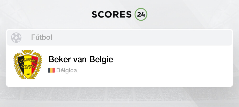 Eentonig grind linnen Beker van Belgie Bélgica Fútbol cuadro de eliminatorias