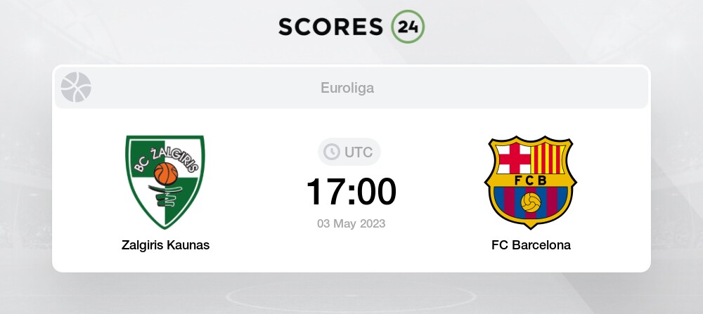 Zalgiris Kaunas Vs FC Barcelona Pronóstico Para Hoy 3 Mayo 2023 Baloncesto