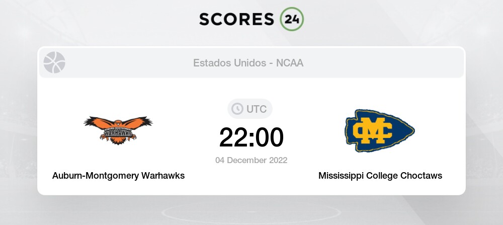 Auburn-Montgomery Warhawks vs Mississippi College Choctaws forecast for today December 4, 2022 Basketball