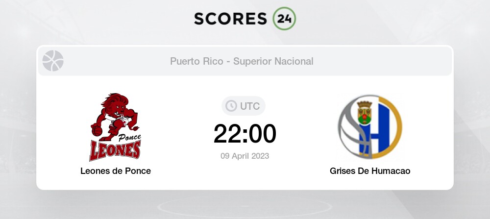 Leones de Ponce vs Grises De Humacao Transmisión en vivo en línea hoy  9/04/2023 22:00 Baloncesto