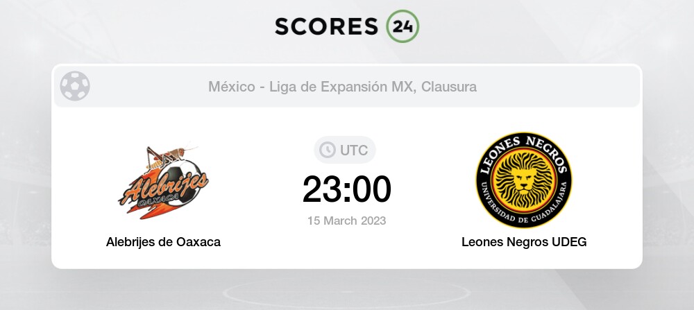 Alebrijes de Oaxaca vs Leones Negros UDEG pronóstico para hoy 15 Marzo 2023  Fútbol