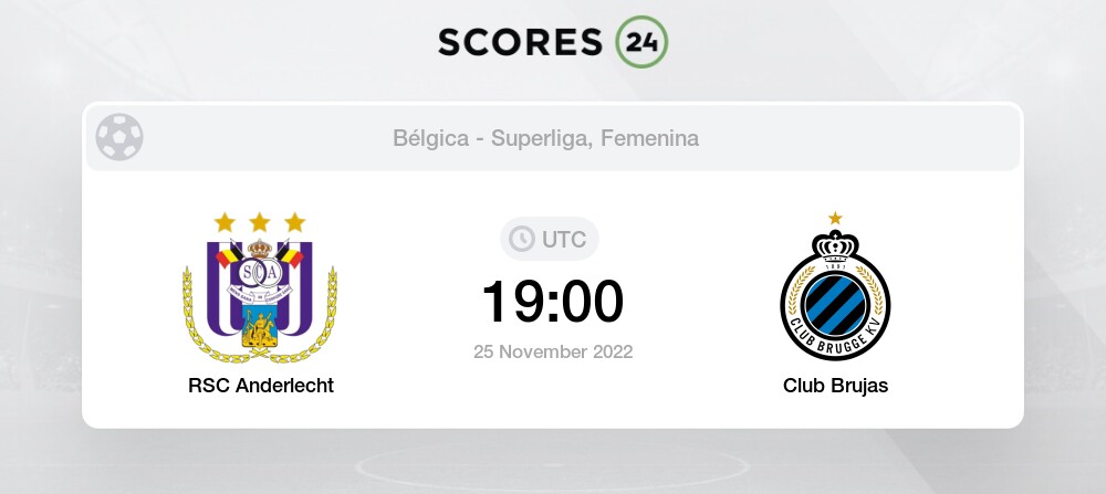 RSC Anderlecht (F) vs Club Brugge (F) 25 Noviembre 2022 19:00 Fútbol H2H  Historial de partidos