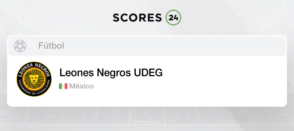 Leones Negros UDEG México Fútbol Noticias, Resultados y Calendario de  Partidos