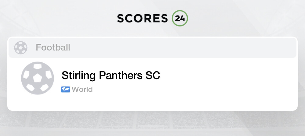 Stirling Panthers SC (W) - Dunia, Sepak bola - Hasil dan jadwal