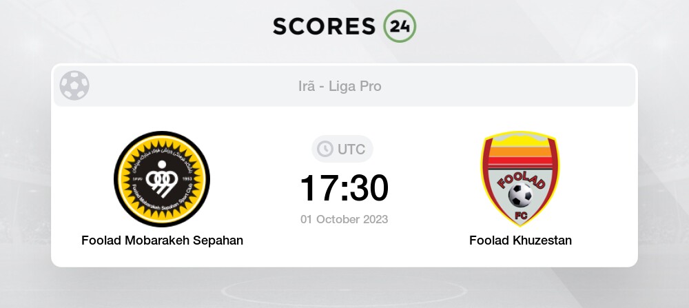 Foolad Mobarakeh Sepahan vs Foolad Khuzestan Palpites em hoje 1 October  2023 Futebol