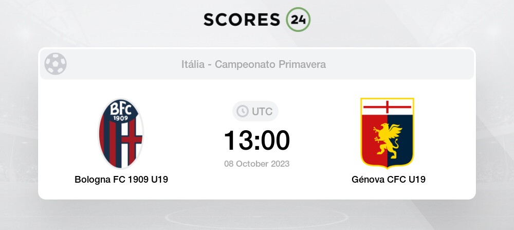 Bologna FC 1909 U19 vs Génova CFC U19 Palpites em hoje 8 October 2023  Futebol