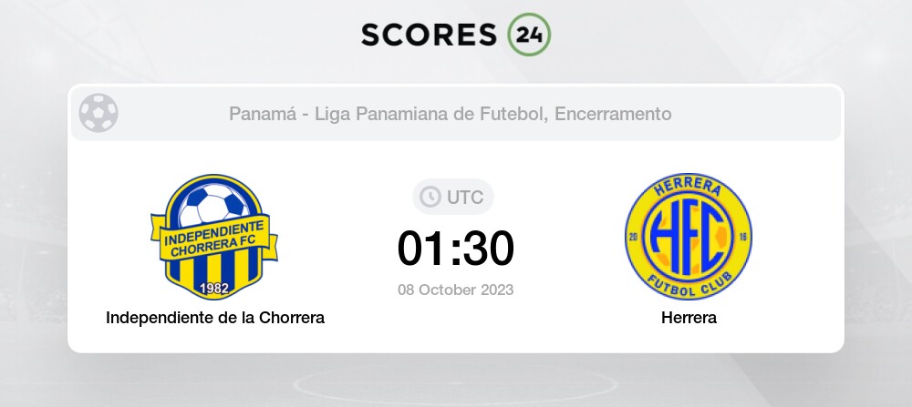 Independiente de la Chorrera vs Herrera Palpites em hoje 8 October 2023  Futebol