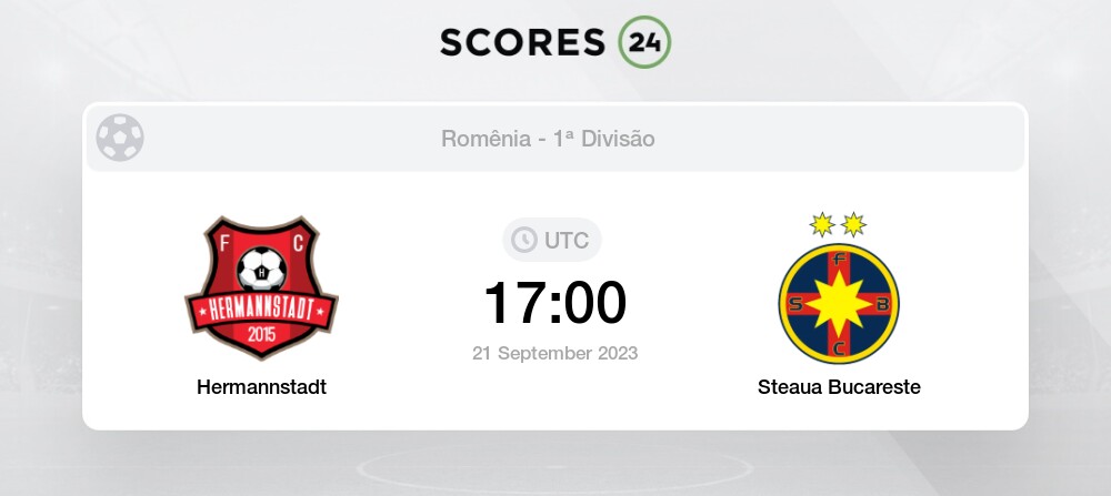 Hermannstadt vs Steaua Bucareste Palpites em hoje 21 September 2023 Futebol