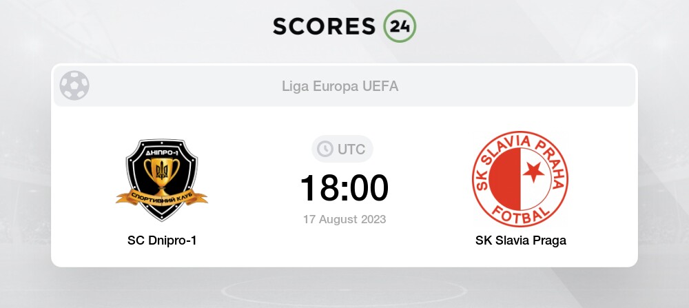 SC Dnipro-1 vs SK Slavia Praga Palpites em hoje 17 August 2023 Futebol